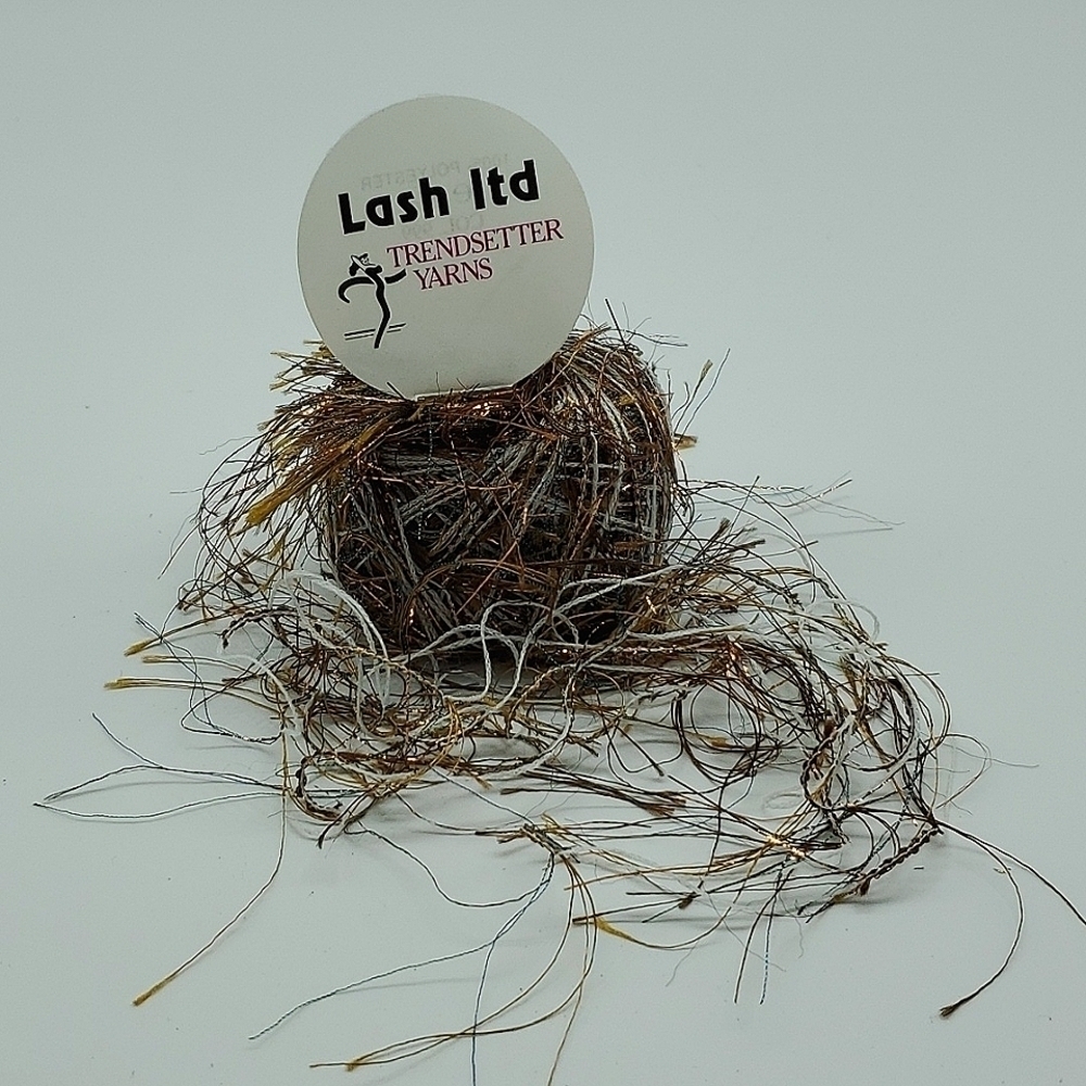 Trendsetter Lash Ltd Eyelash Metal Yarn | White Gold Sapphire Emerald